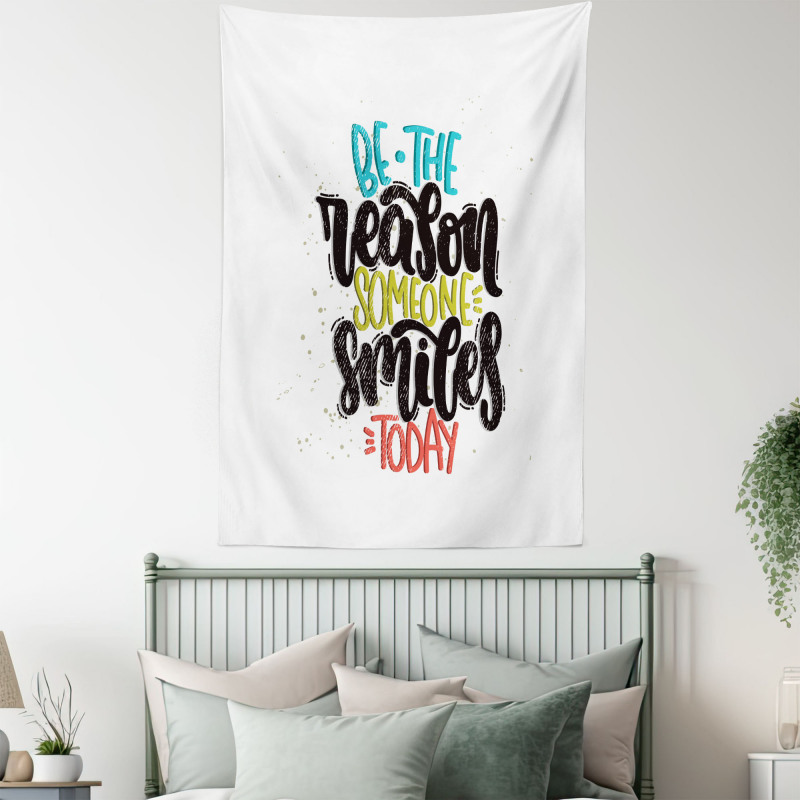 Funky Positive Calligraphy Tapestry