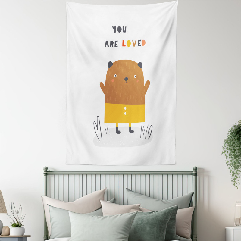 You are Loved and Doodle Bear Tapestry