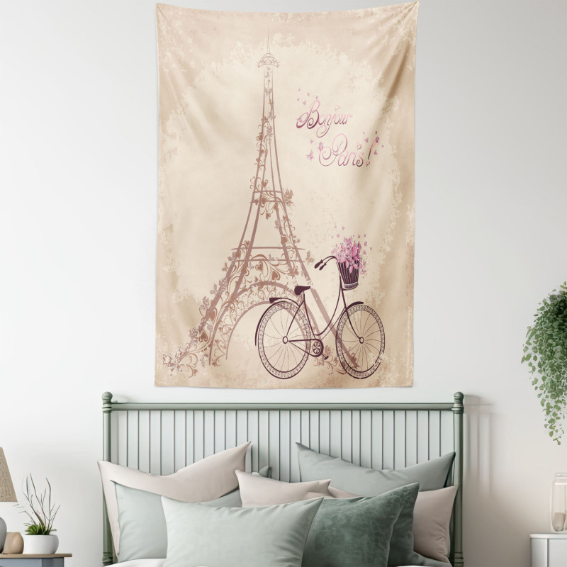 French Eiffel Tower Tapestry