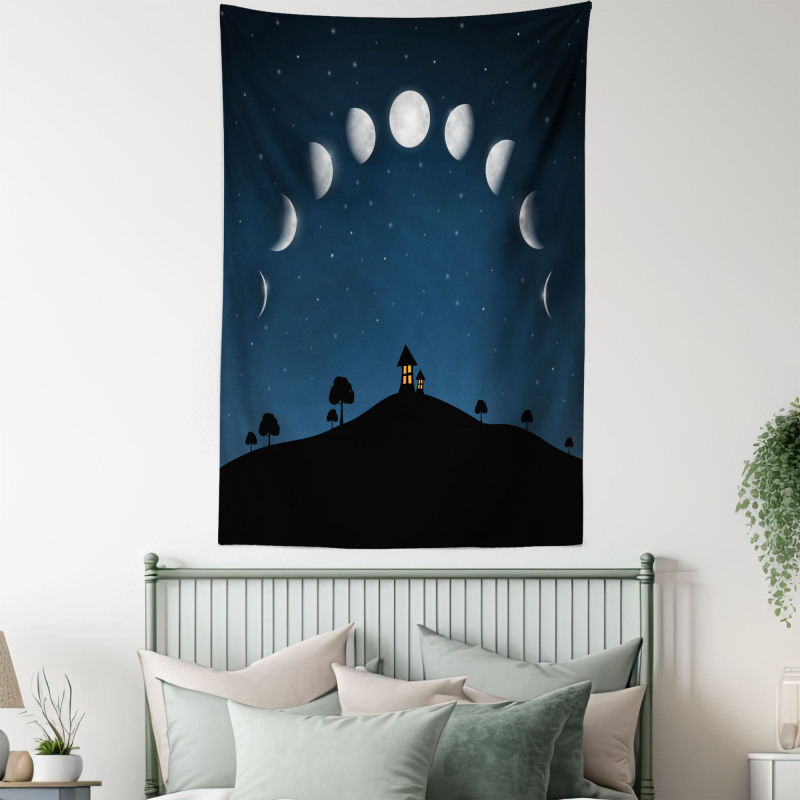 Lunar Phases and Stars Hill Tapestry