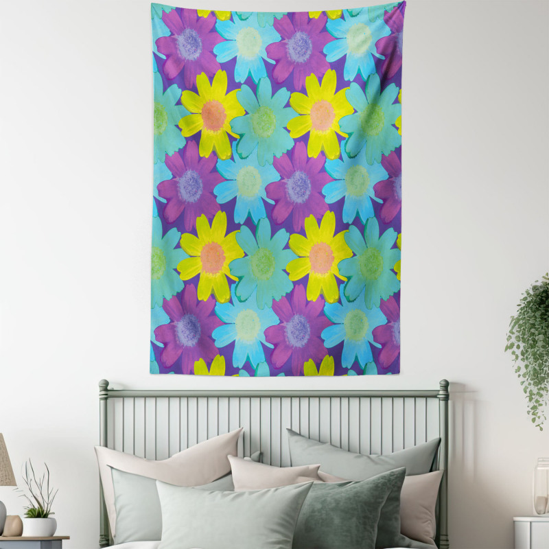 Watercolor Style 90s Pattern Tapestry