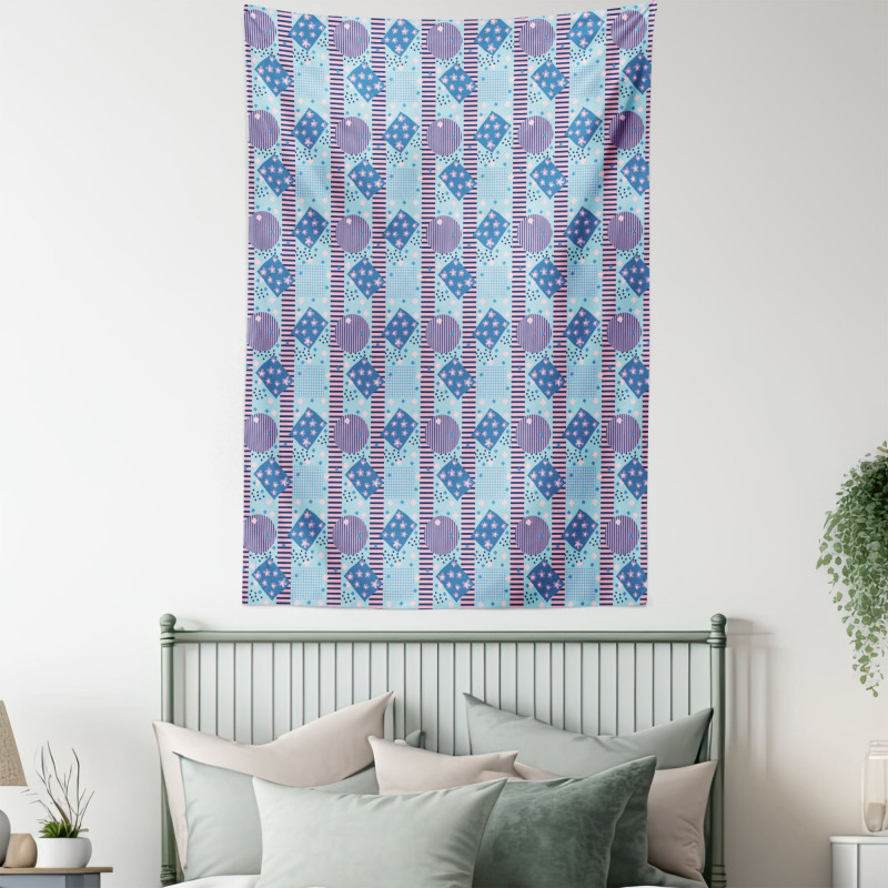 Pastel Abstract Memphis Tapestry