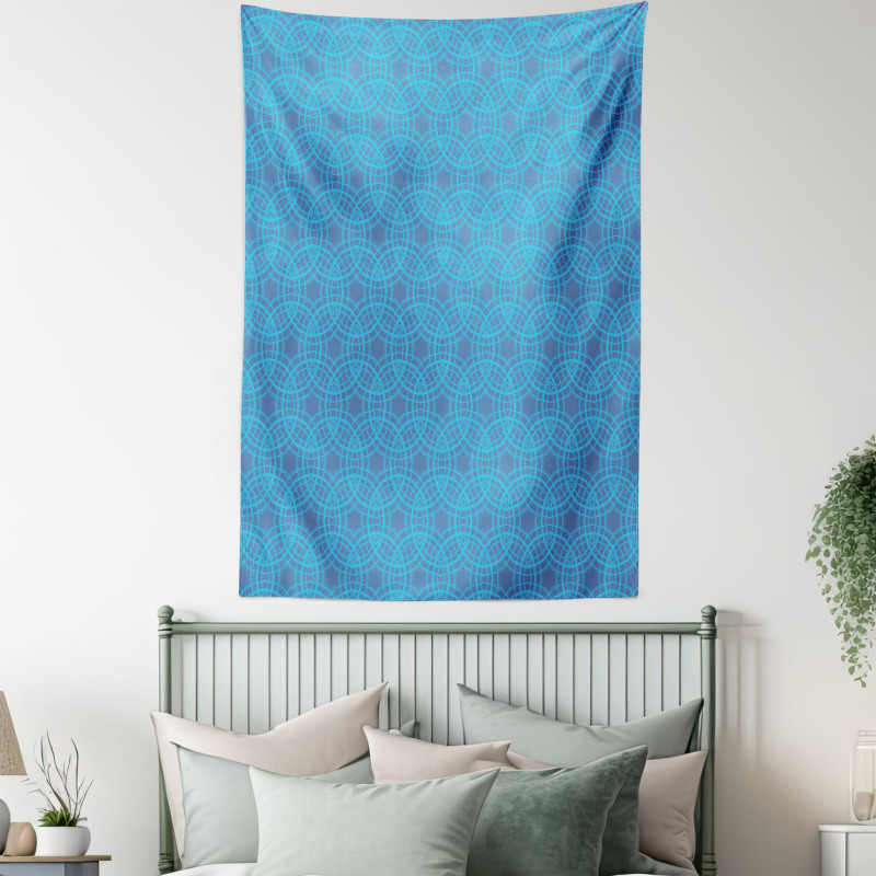 Medallion Grid Pattern Tapestry