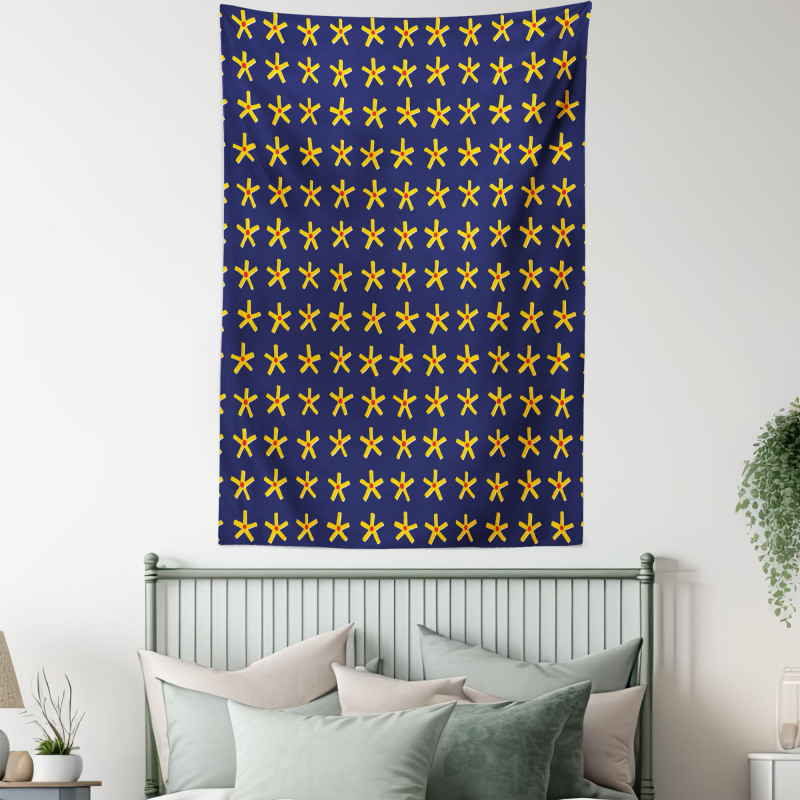Primitive Style Stars Art Tapestry
