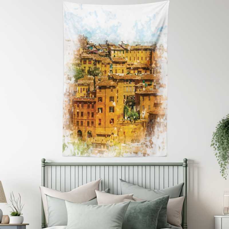 Historic Italian Town Tapestry