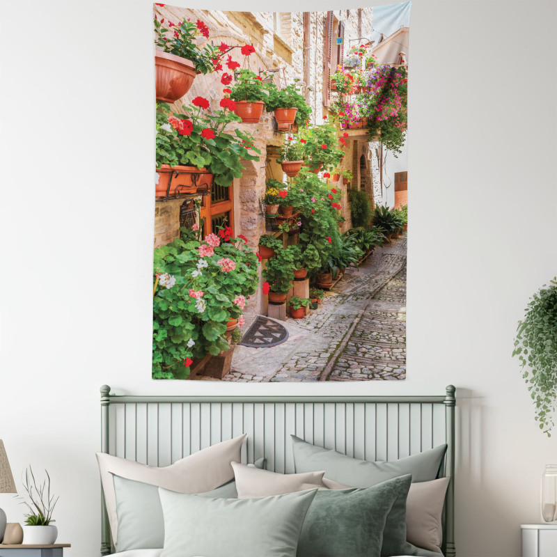Small Medieval Town Tapestry