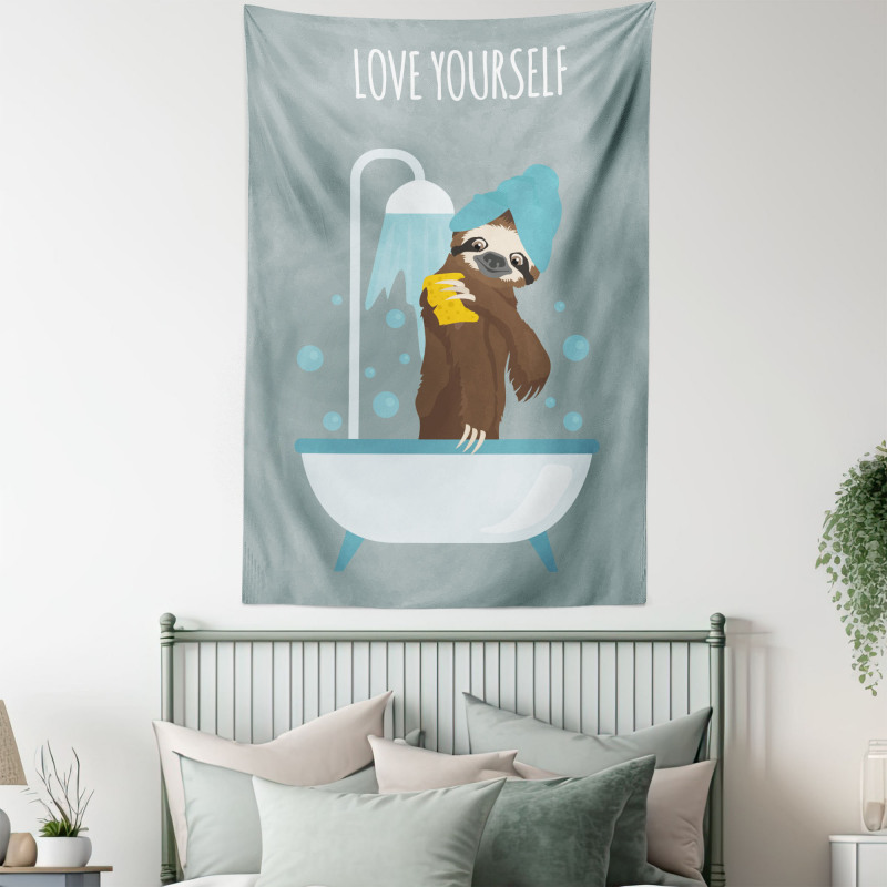 Bathing Lazy Animal Tapestry