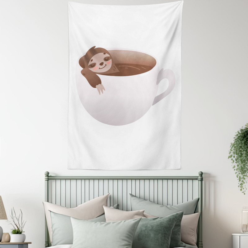 Lazy Swimming in Coffee Tapestry