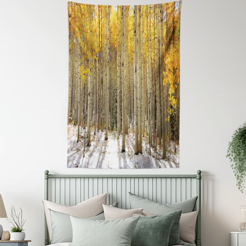 Aspen Tree Woods Scenery Tapestry