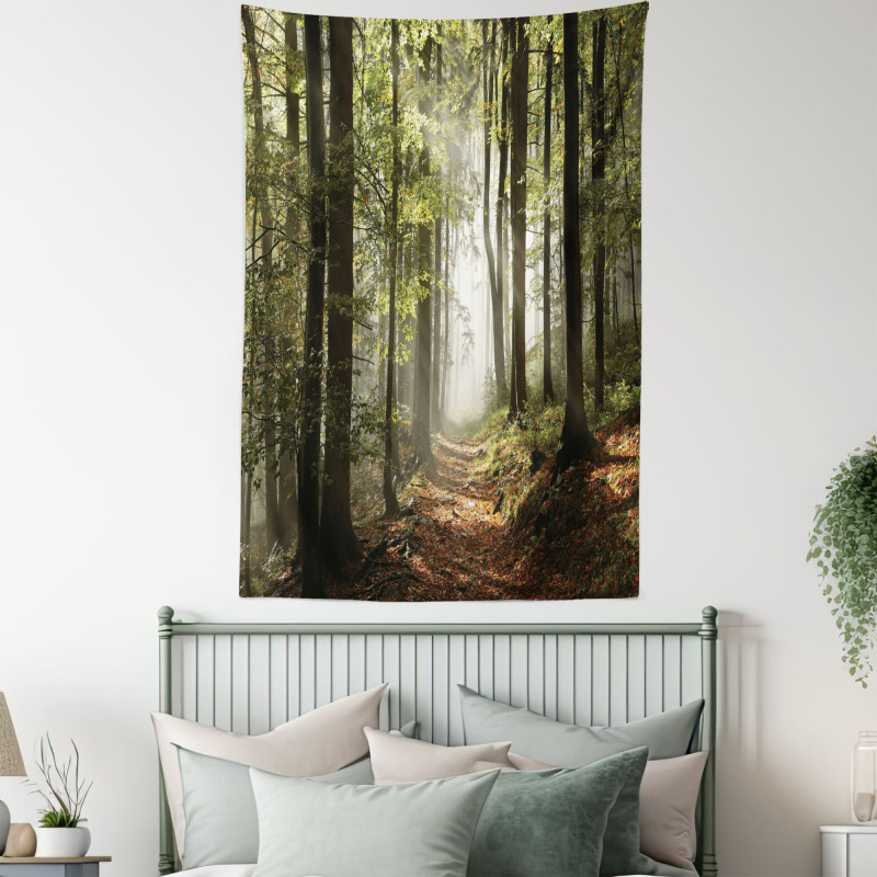 Mist Wilderness Mountain Tapestry