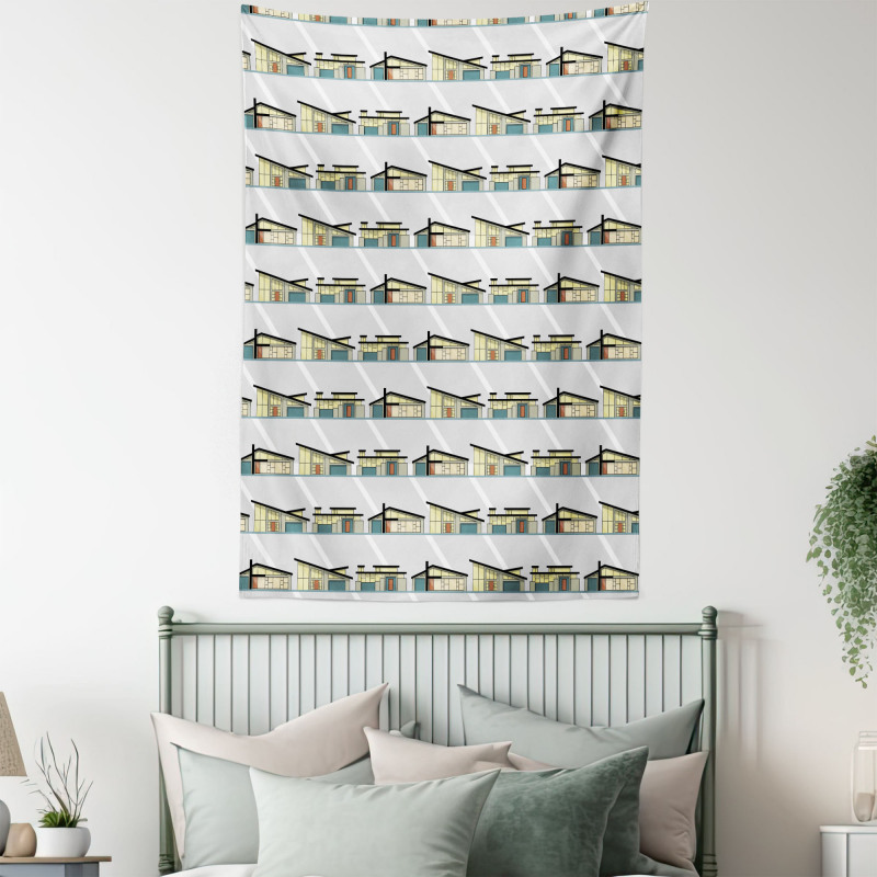 Geometric Modern Architecture Tapestry