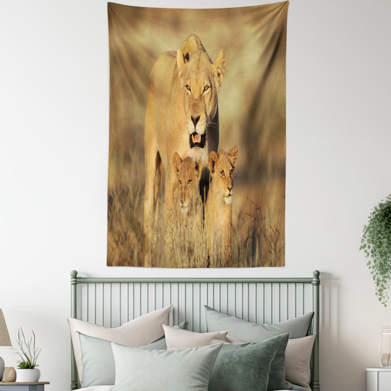 Safari Lions Wilderness Tapestry