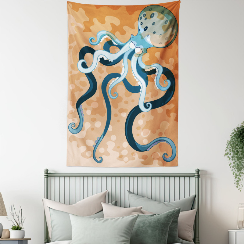 Oceanic Animal Cartoon Tapestry