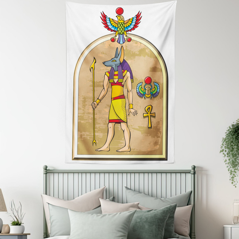 Anubis Ancient Myth Tapestry