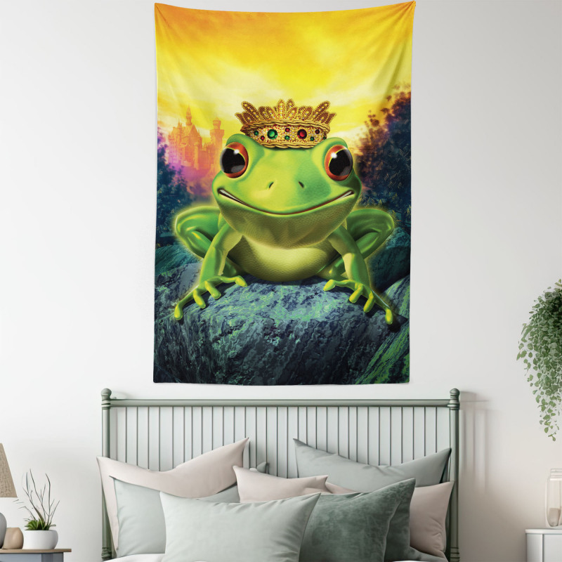 Frog Prince with Crown Tapestry