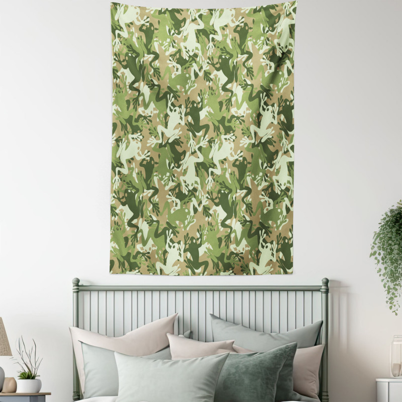 Skull Camouflage Design Tapestry