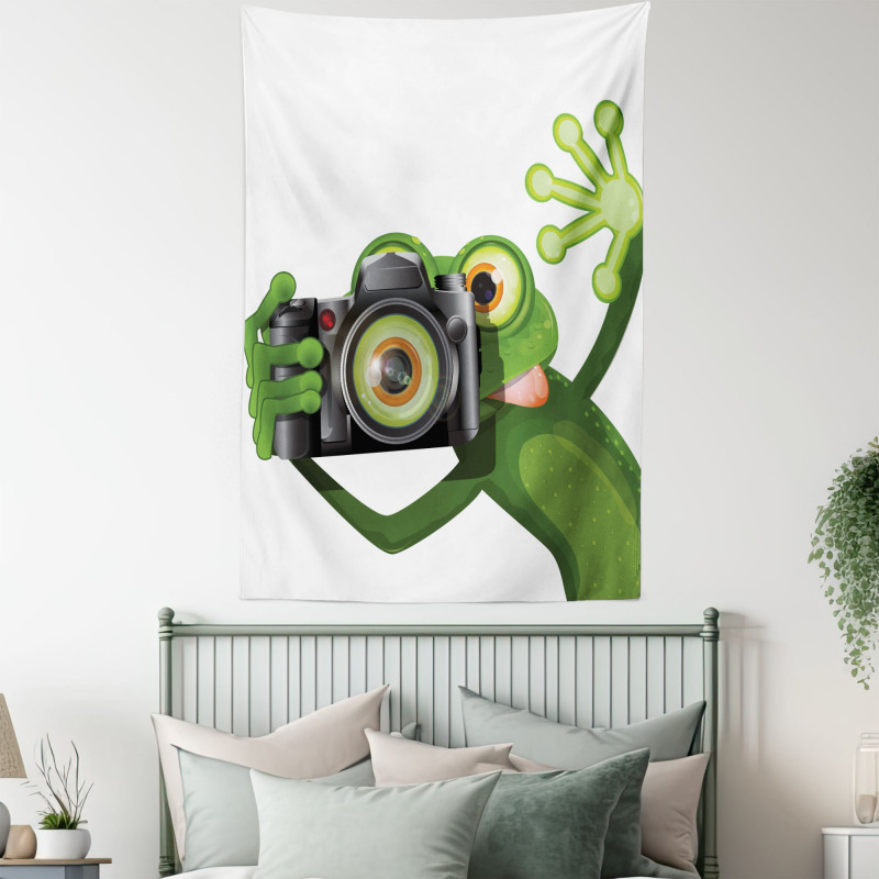 Funny Animal with Camera Tapestry