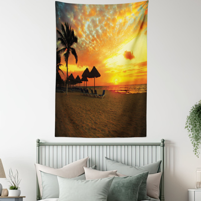 Romantic Sunset Scenery Tapestry