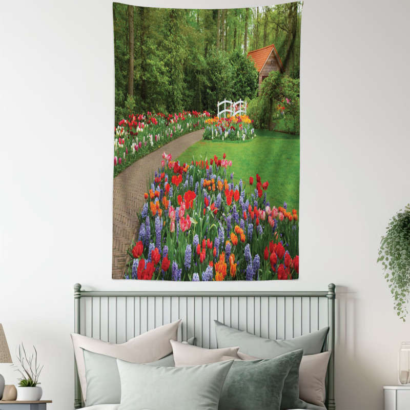 Spring Garden Forest Tapestry