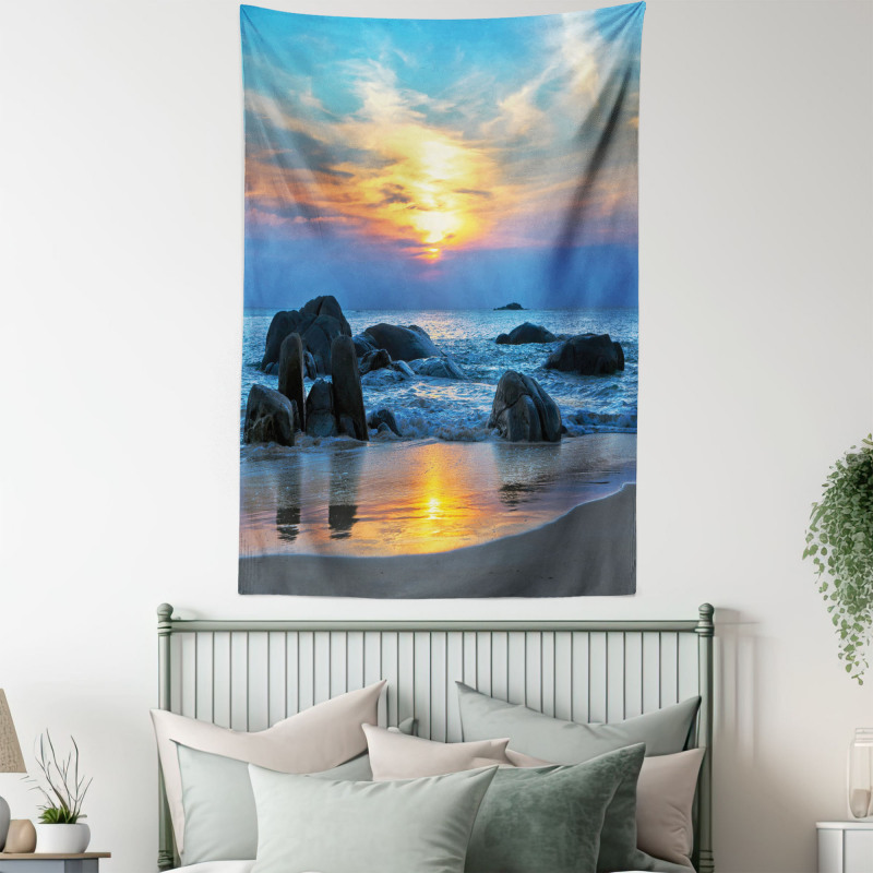 Sandy Peaceful Beach Tapestry