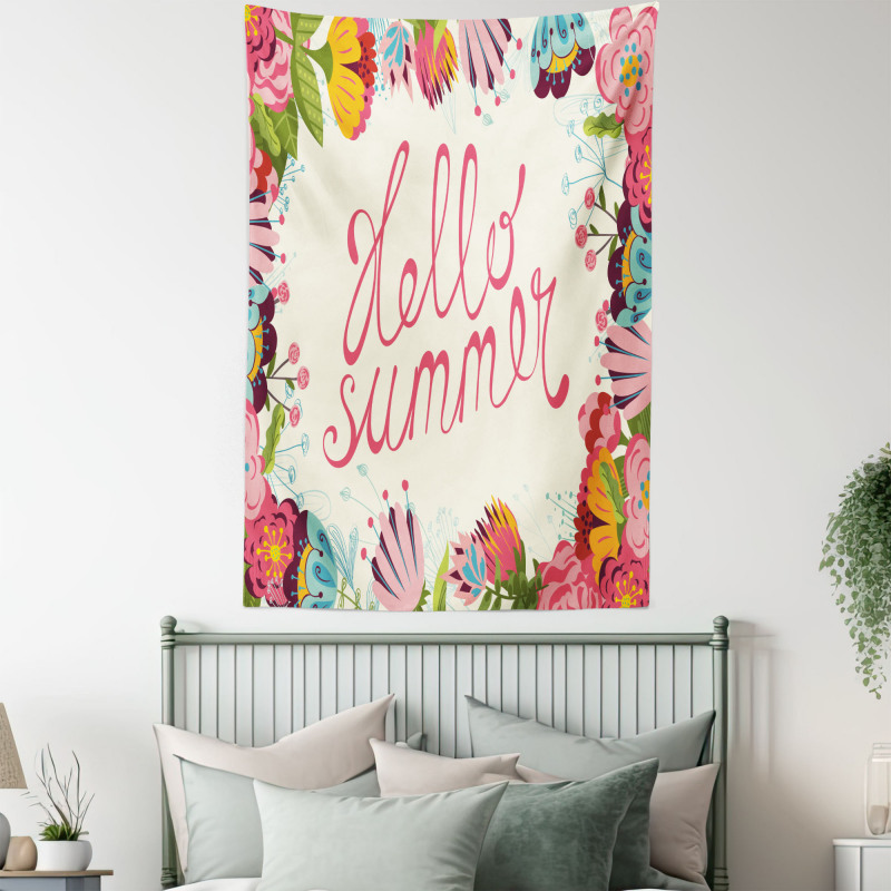 Hello Summer Garden Art Tapestry