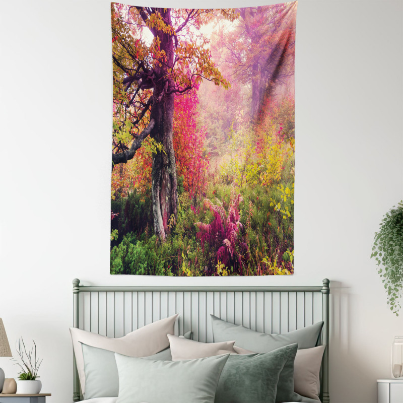 Majestic Autumn Trees Tapestry