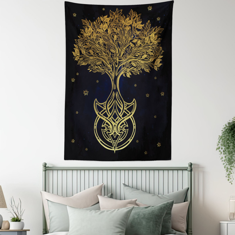 Night Stars Abstract Tapestry