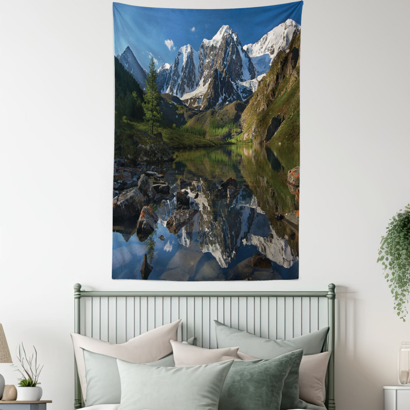 Pastoral Snowy Alps Tapestry