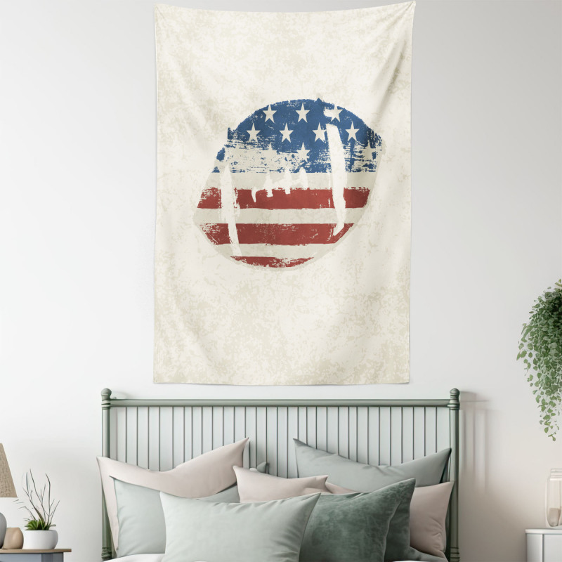 American Flag Football Tapestry