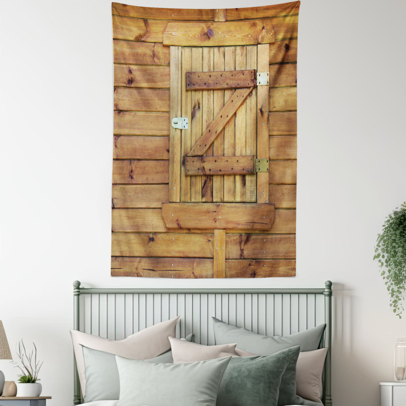 Grunge Wooden Shutters Tapestry