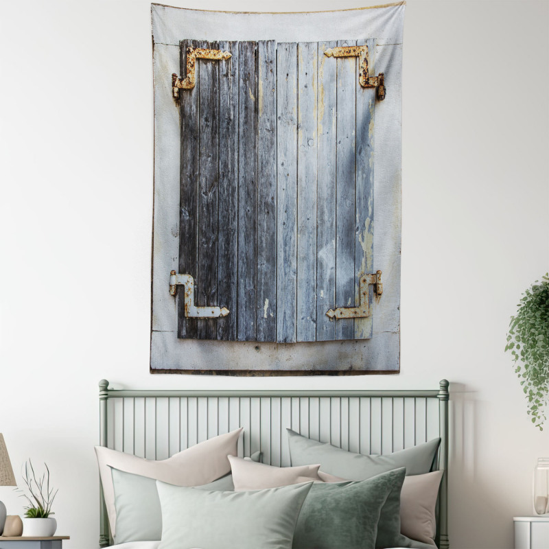 Antique Wooden Window Tapestry