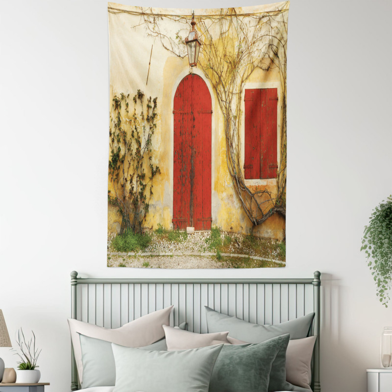 Aged Doors Tuscan House Tapestry