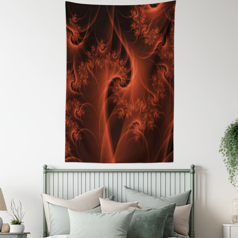 Digital Swirls Floral Tapestry