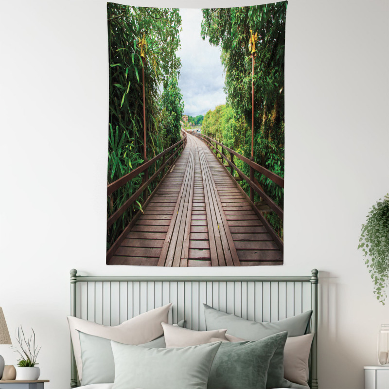 Wooden Bridge Exotic Tapestry