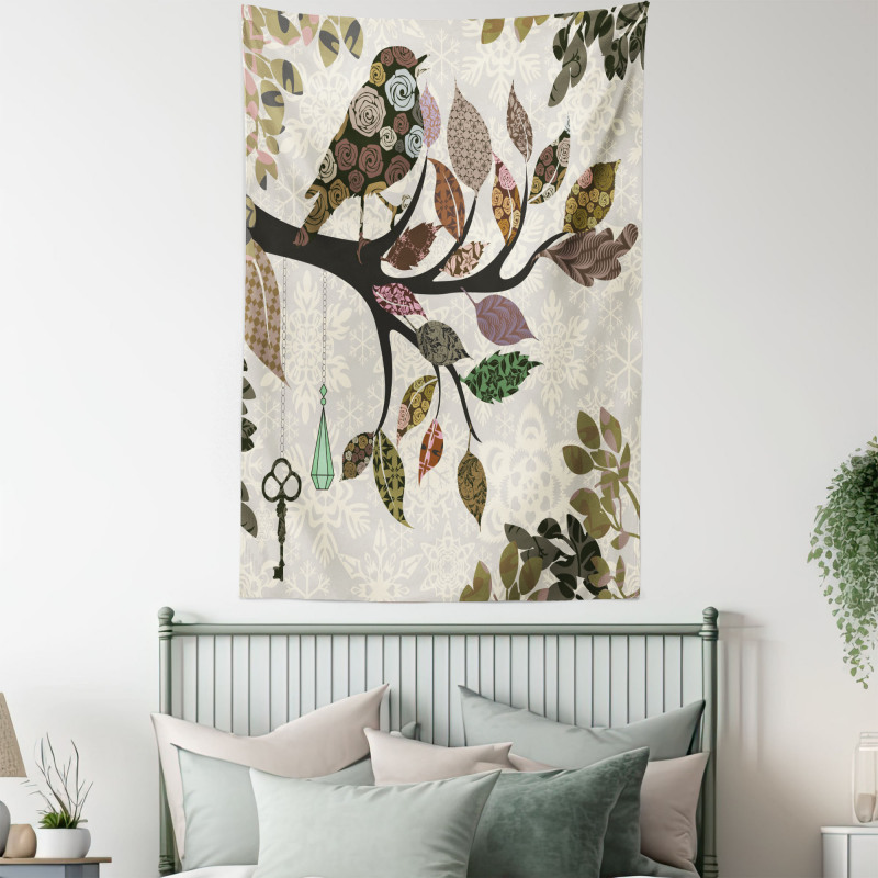 Spring Floral Birds French Tapestry