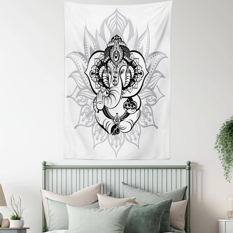 Elephant Ancient Figure Form Tapestry