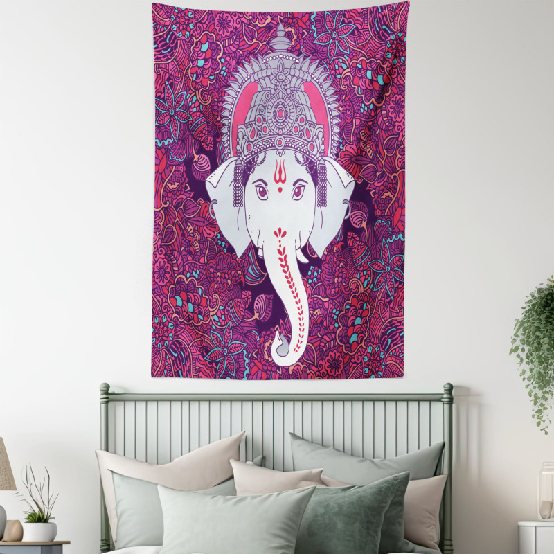 Elephant Mandala Art Tapestry