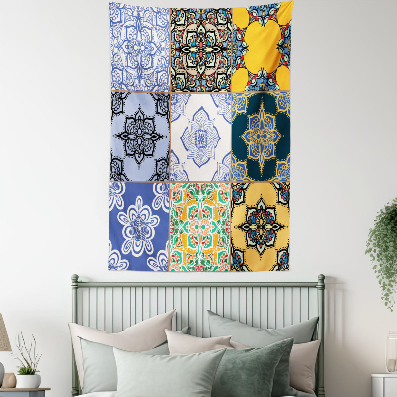Boho Portugese Tiles Tapestry