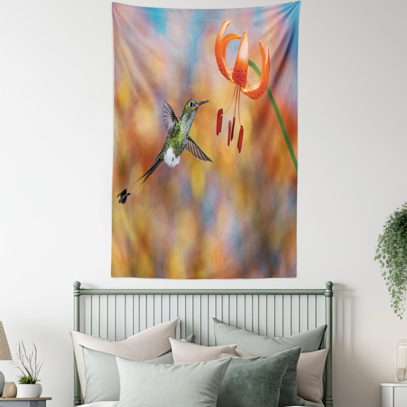 Racket Tail Lily Nectar Tapestry