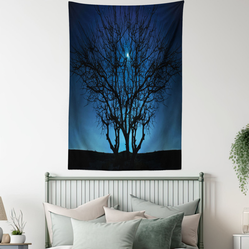 Night Moon Cosmos Tapestry