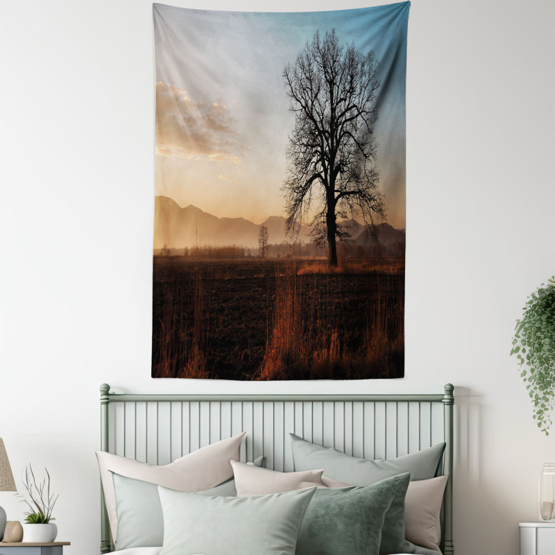 Countryside Autumn Dusk Tapestry