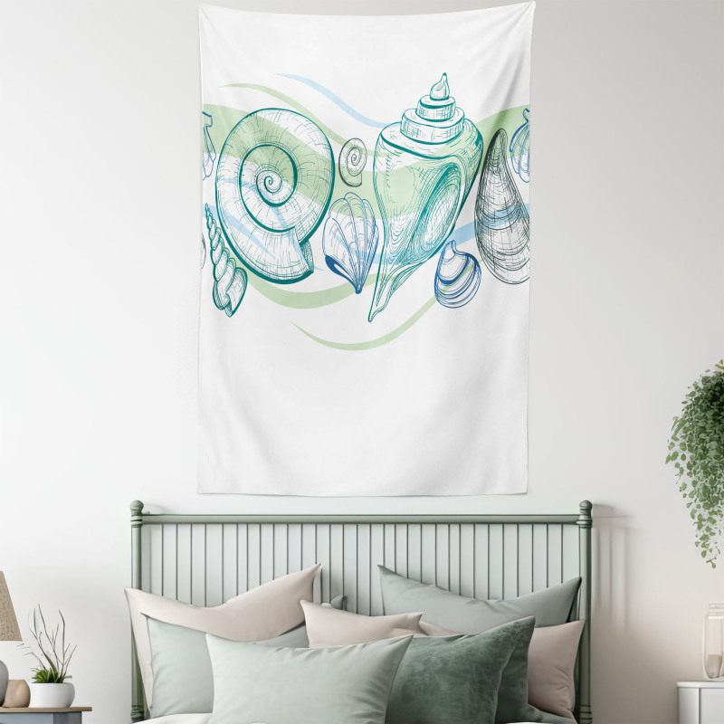 Pastel Color Sealife Tapestry