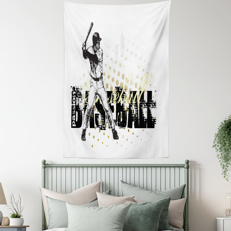 Baseball Grunge Batting Tapestry