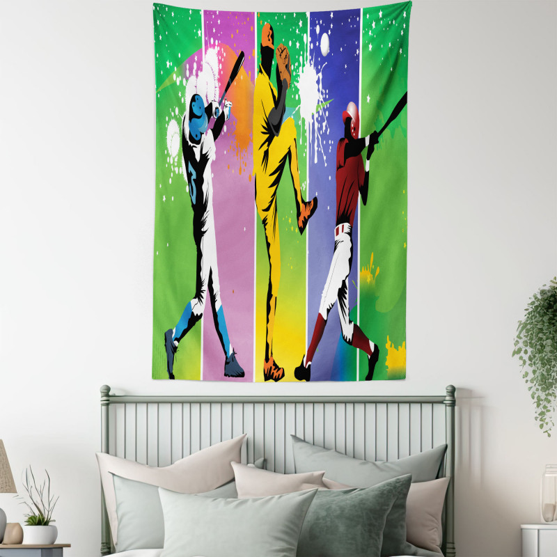 Baseball Grunge Splash Tapestry