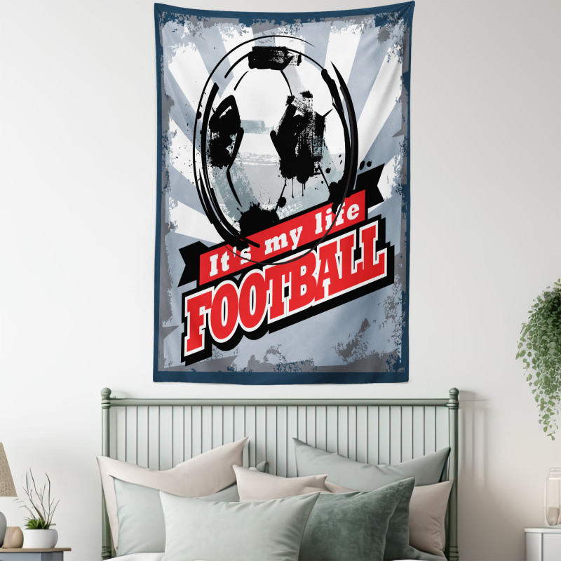 Grungy Football Pop Art Tapestry