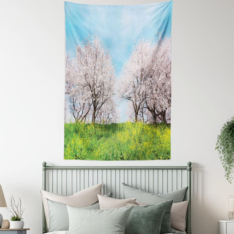 Japanese Spring Flowers Tapestry