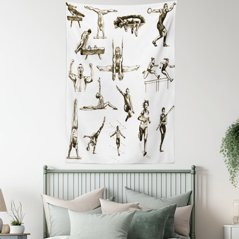 Summer Sports Athlete Tapestry