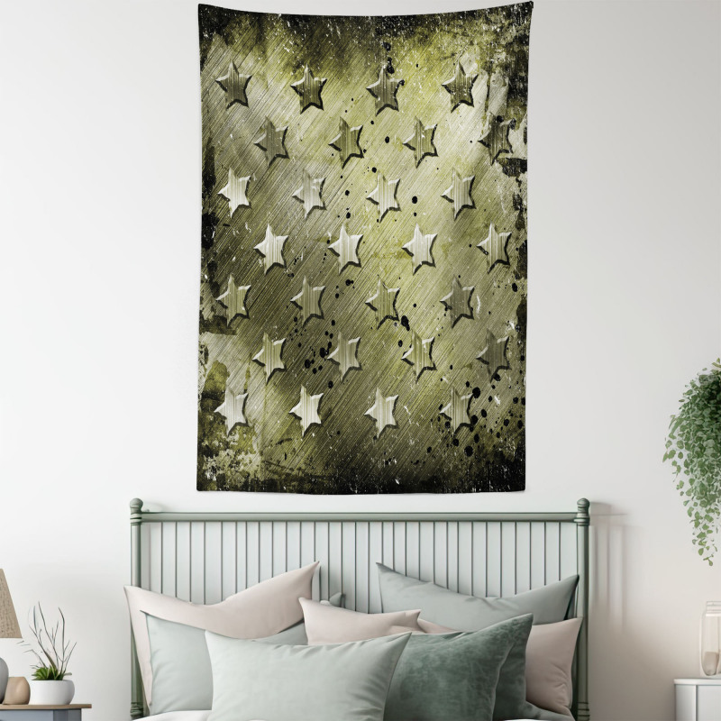 Grunge Effect Stars Tapestry