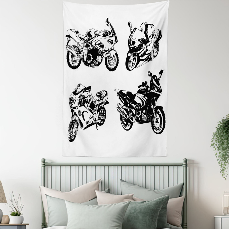 Motorbikes Tapestry