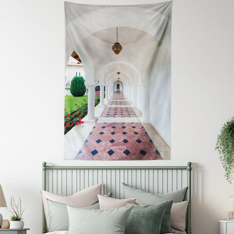 Arched Colonnade Hallway Tapestry